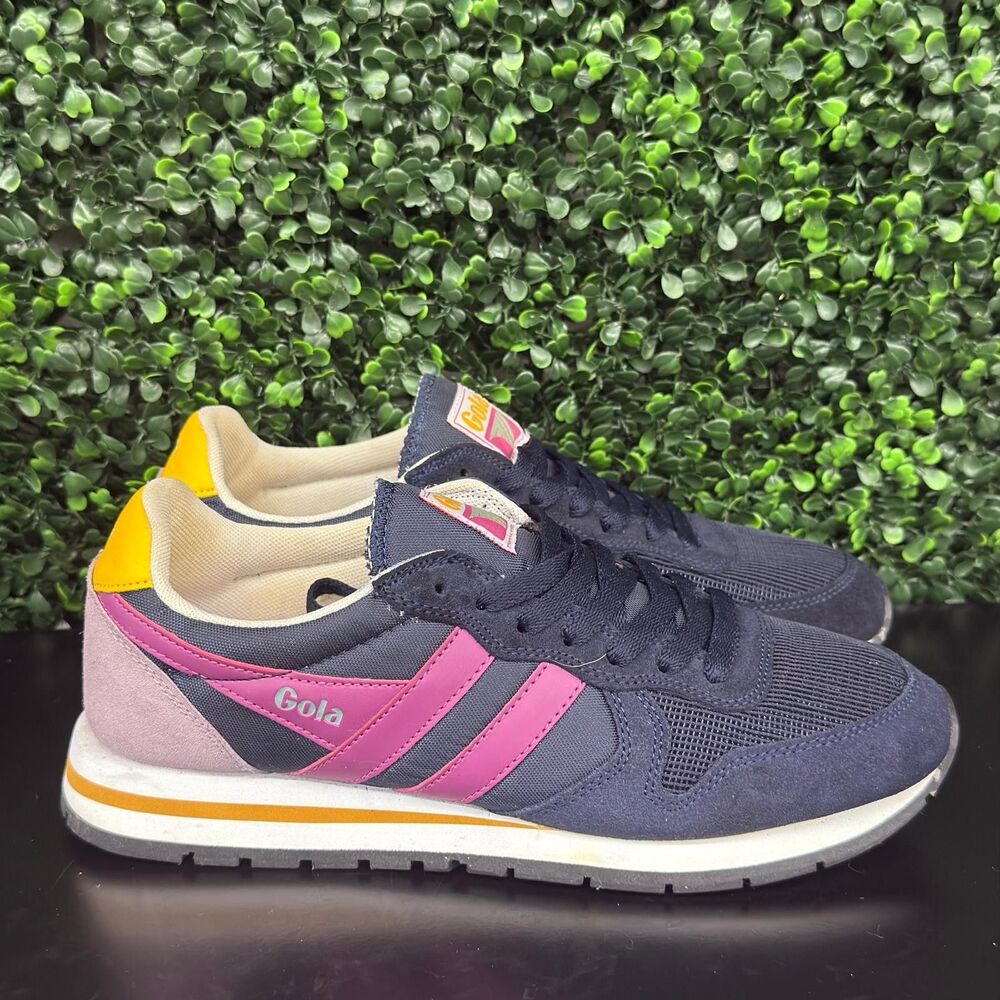 Gola Daytona CLA592 Navy Pink Yellow Women’s Sneakers US Size 9 UK 7 EU 40